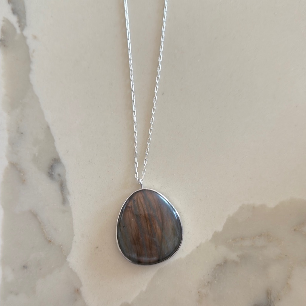 Banana Republic Silver Pendant Necklace 8$